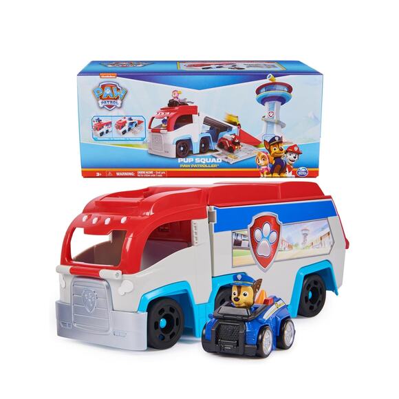 Paw Patrol: Pup Squad Patroller Team Vehicle, Toy Truck with Chase Toy Car - Picture 1 of 7